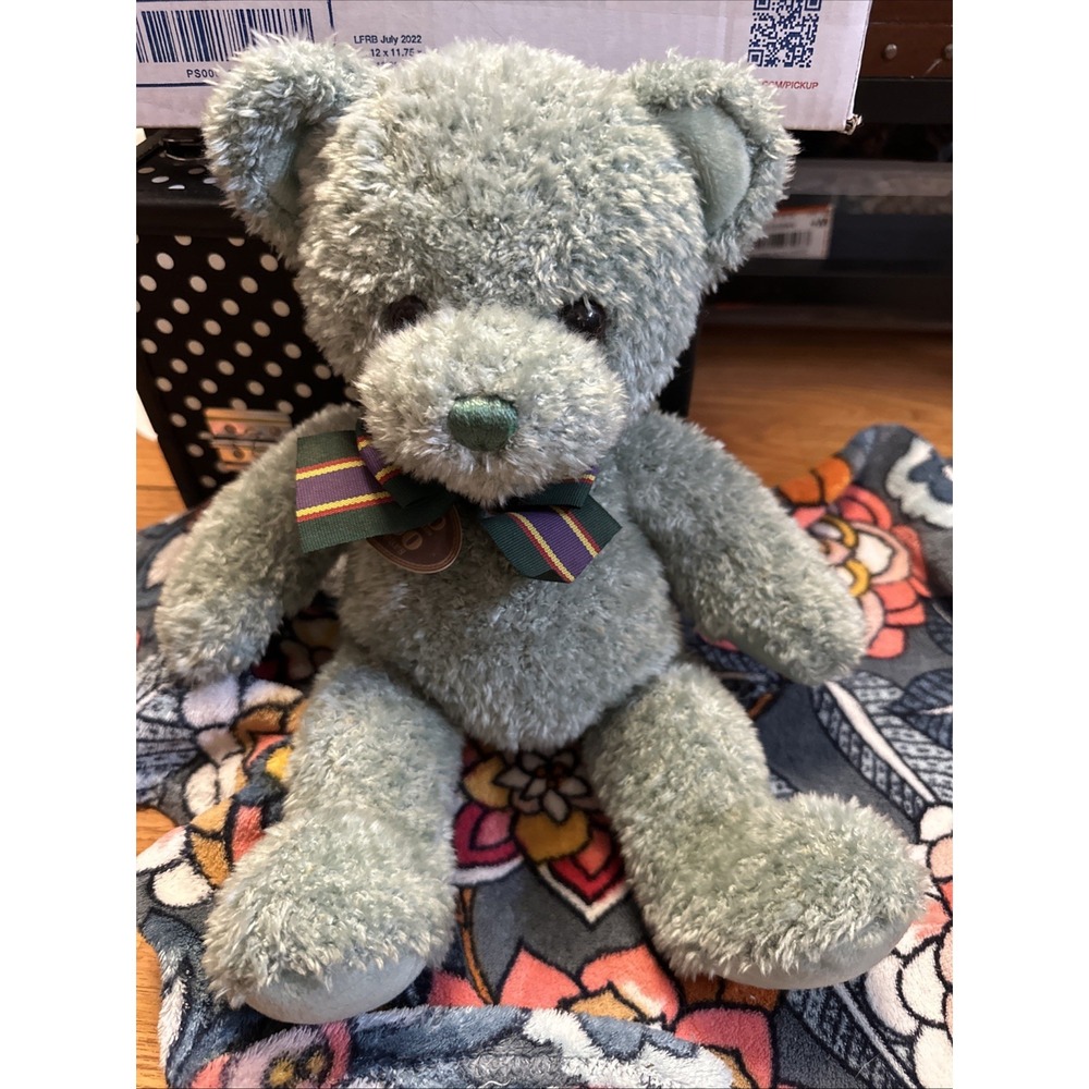 Gund 100 Year Anniversary Riley 40055 Bear. Green corduroy nose, 15 inches.